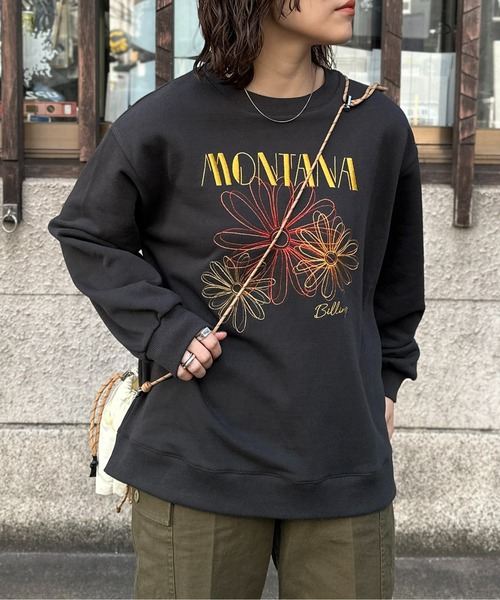 CPCM（シーピーシーエム）の「センハナ刺繍裏毛プルオーバー（スウェット・レディース・ネイビー/オフホワイト/チャコールグレー/グレー・FREE）」の8枚目の写真