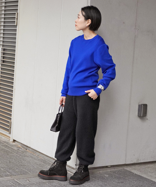 AP STUDIO(エーピーストゥディオ)の「【enrica/エンリカ】ラクーンミックス ニットパンツ(その他パンツ・レディース・ブラック・FREE)」の3枚目の写真