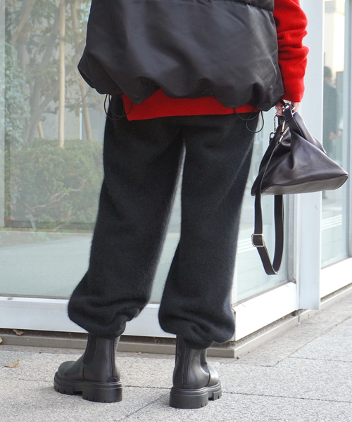 AP STUDIO(エーピーストゥディオ)の「【enrica/エンリカ】ラクーンミックス ニットパンツ(その他パンツ・レディース・ブラック・FREE)」の6枚目の写真