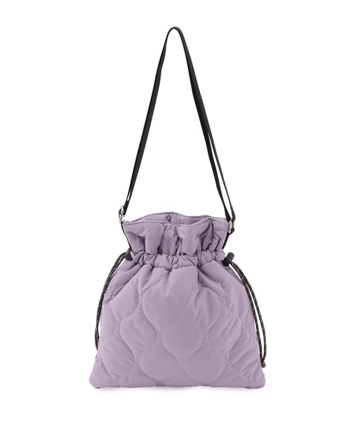 bonjour records(ボンジュールレコーズ)の「【Bonjour Records/ボンジュールレコード】 Original puff drawstring shoulder bag オリジナルパフドローストリングショルダーバッグ(ショルダーバッグ・レディース・ブラック/カーキ/ラベンダー・FREE)」の4枚目の写真