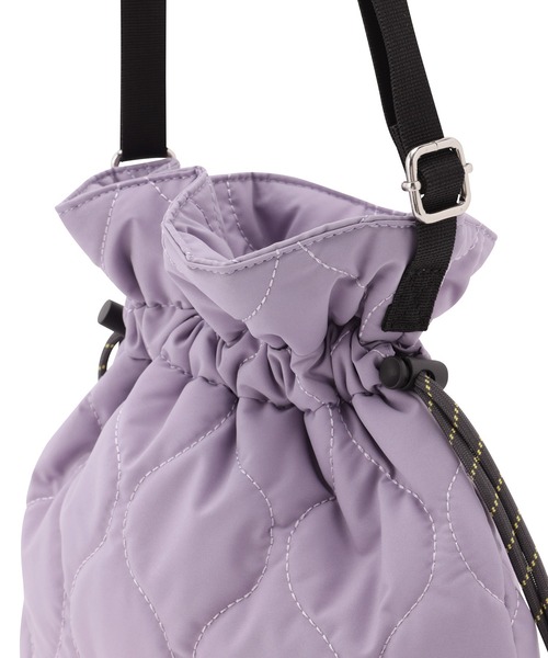 bonjour records(ボンジュールレコーズ)の「【Bonjour Records/ボンジュールレコード】 Original puff drawstring shoulder bag オリジナルパフドローストリングショルダーバッグ(ショルダーバッグ・レディース・ブラック/カーキ/ラベンダー・FREE)」の9枚目の写真