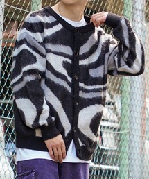 2WAY マーブル柄 クルーカーディガン / 2WAY Marble Pattern Crew Cardigan