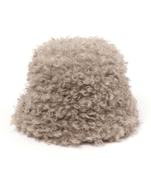 niko and...（ニコアンド）の「オリジナルカーリーフェイクファーハット（ハット・レディース・チャコール/ベージュ/モカ・FREE）」の2枚目の写真