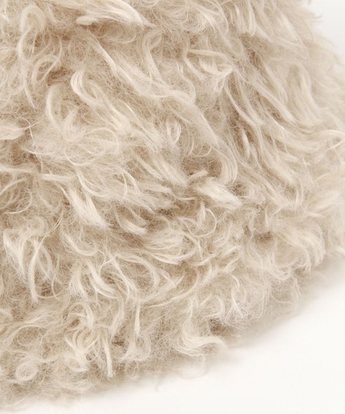 niko and...（ニコアンド）の「オリジナルカーリーフェイクファーハット（ハット・レディース・チャコール/ベージュ/モカ・FREE）」の10枚目の写真