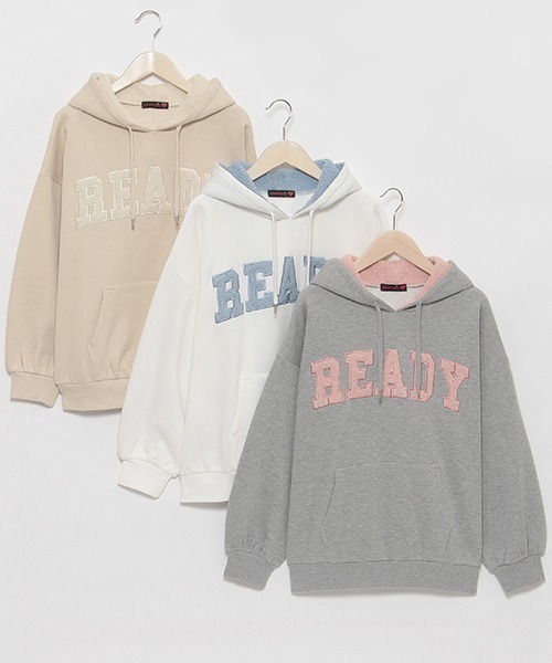 セール】ボアアップリケ裏起毛パーカ（パーカー）｜LOVETOXIC