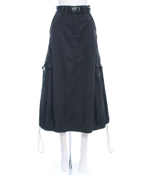 clear（クリア）の「裾ドロストミリタリースカート[低身長用サイズ有]（スカート・レディース・ブラック/ベージュ・F/XS）」の14枚目の写真