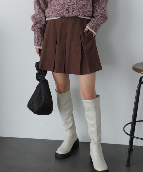 FREE'S MART（フリーズマート）の「ボックスプリーツミニスカート（スカート・レディース・ブラック/ブラウン・SMALL/MEDIUM）」の16枚目の写真