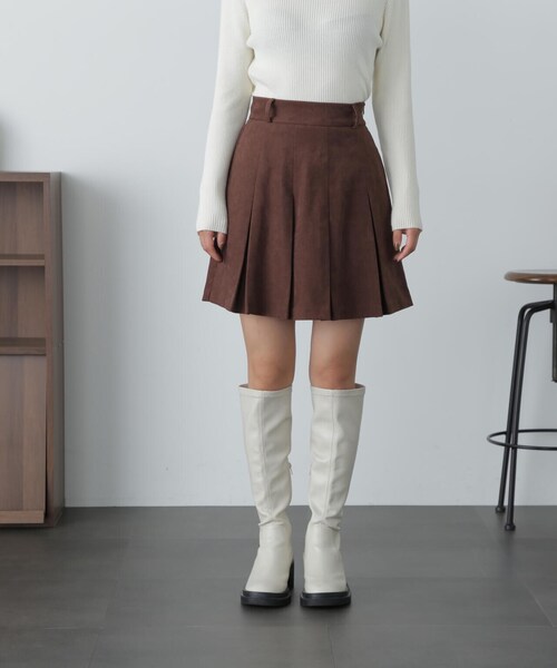 FREE'S MART（フリーズマート）の「ボックスプリーツミニスカート（スカート・レディース・ブラック/ブラウン・SMALL/MEDIUM）」の21枚目の写真