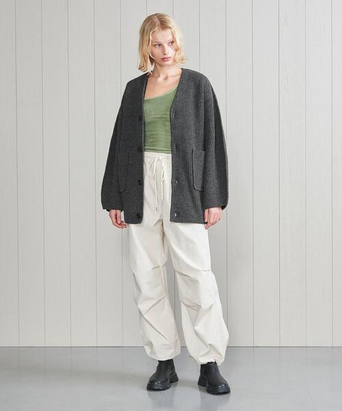 【美品】 H BEAUTY&YOUTH ウールナイロンリブカーディガン H BEAUTY&YOUTH UNITED ARROWS（エイチビューティーアンドユース