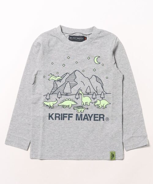 KRIFF MAYER Kid's Collection（クリフメイヤーキッズコレクション）の「【光る＆UVカット】UVさらすべ蓄光白亜ロンT（Tシャツ/カットソー・キッズ・ブラック/イエロー/グレー/サックスブルー・170/160/150/140/130/120）」の17枚目の写真