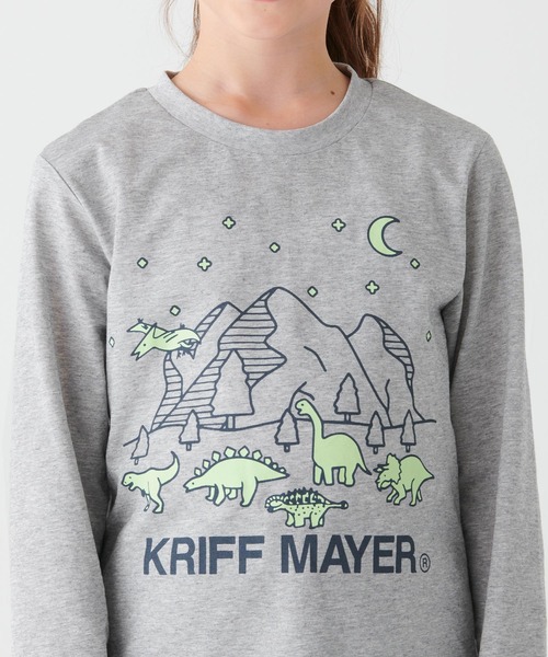 KRIFF MAYER Kid's Collection（クリフメイヤーキッズコレクション）の「【光る＆UVカット】UVさらすべ蓄光白亜ロンT（Tシャツ/カットソー・キッズ・ブラック/イエロー/グレー/サックスブルー・170/160/150/140/130/120）」の9枚目の写真