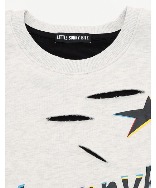 Little sunny bite（リトルサニーバイト）の「little sunny bite fake layered sweat crew（スウェット・レディース・ピンク/ヘザーグレー/ブラック・MEDIUM/SMALL）」の17枚目の写真