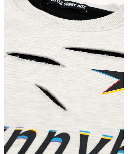 Little sunny bite（リトルサニーバイト）の「little sunny bite fake layered sweat crew（スウェット・レディース・ピンク/ヘザーグレー/ブラック・MEDIUM/SMALL）」の20枚目の写真