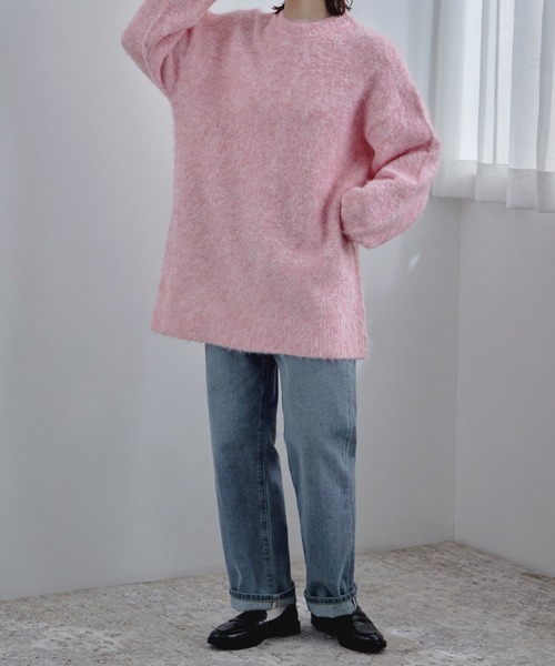モヘアライクオーバーニットセーター（ニット/セーター）｜etoll