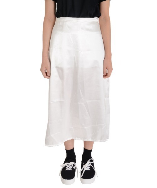 i-dare(アイディア)の「【i-dare】サテン ロングスカート(スカート・レディース・ホワイト/ピンク・LARGE/SMALL/MEDIUM)」の5枚目の写真