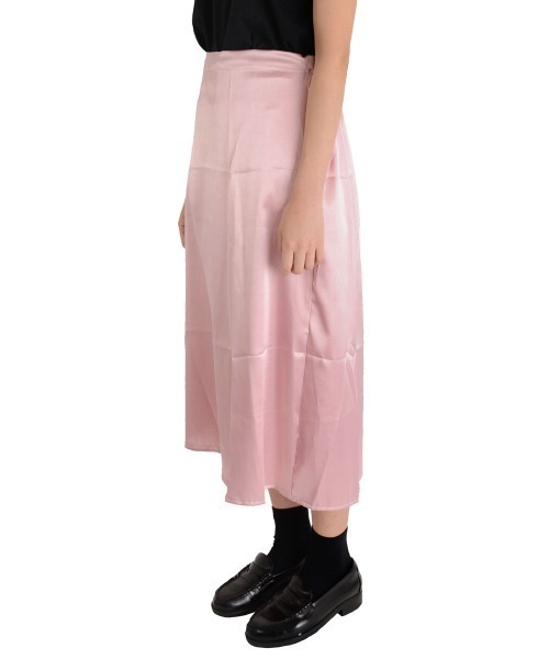 i-dare(アイディア)の「【i-dare】サテン ロングスカート(スカート・レディース・ホワイト/ピンク・LARGE/SMALL/MEDIUM)」の11枚目の写真
