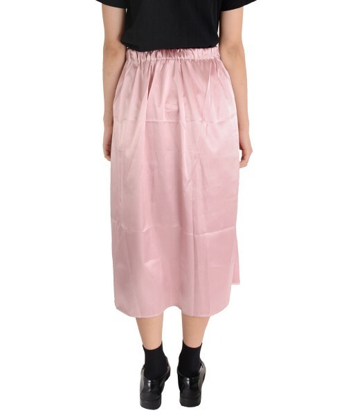 i-dare(アイディア)の「【i-dare】サテン ロングスカート(スカート・レディース・ホワイト/ピンク・LARGE/SMALL/MEDIUM)」の7枚目の写真