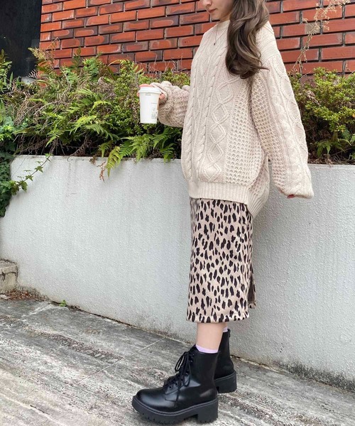 NANEA(ナネア)の「ハイウエストレオパード柄スカート(スカート・レディース・レオパード・SMALL/MEDIUM/LARGE)」の19枚目の写真