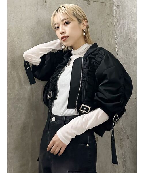 MURUA（ムルーア）の「シアータートルネックカットソー（Tシャツ/カットソー・レディース・ブラック/ホワイト/ブルー/ライトイエロー・FREE）」の20枚目の写真