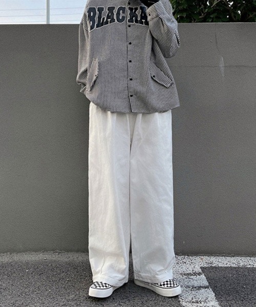 Ressaca(レサーカ)の「ダブルタックワイドイージーパンツ ストレートシルエット(その他パンツ・メンズ・ブラウン/ホワイト/ベージュ/ブラック・M/L/XL/XXL)」の11枚目の写真