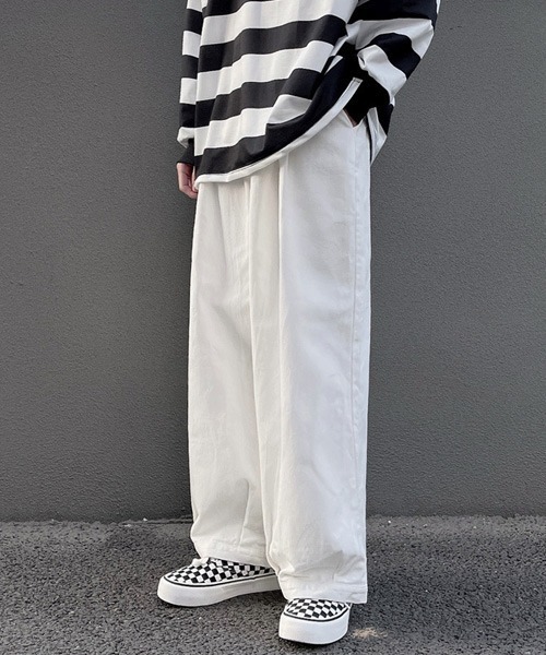 Ressaca(レサーカ)の「ダブルタックワイドイージーパンツ ストレートシルエット(その他パンツ・メンズ・ブラウン/ホワイト/ベージュ/ブラック・M/L/XL/XXL)」の12枚目の写真