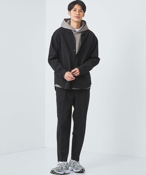 green label relaxing(グリーンレーベルリラクシング)の「FREELITCH ジャストルーズ バンドカラー シャツ -2WAYストレッチ・防シワ・吸水速乾-(シャツ/ブラウス・メンズ・ネイビー/ブラック・M/S/L/XL)」の9枚目の写真