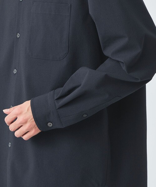 green label relaxing(グリーンレーベルリラクシング)の「FREELITCH ジャストルーズ バンドカラー シャツ -2WAYストレッチ・防シワ・吸水速乾-(シャツ/ブラウス・メンズ・ネイビー/ブラック・M/S/L/XL)」の21枚目の写真