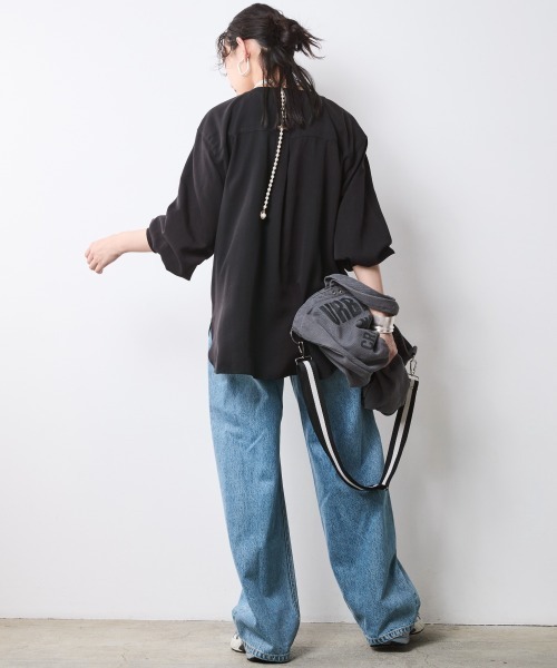 衿リブブラウス ＜大きいサイズ有＞シックスタイル（シャツ
