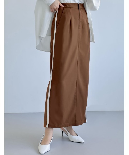 [2024SS COLLECTION[低身長/高身長サイズ有]ライトツイルサイドラインor無地ナロースカート（スカート）｜Re:EDIT（リエディ） 4,822円