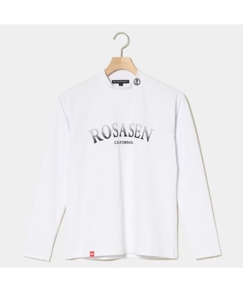 ROSASEN（ロサーセン）の「【Rosasen/GOLF】テクニスタカノコ長袖モックネック（シャツ/ブラウス・レディース・オフホワイト/ネイビー・40/42）」の3枚目の写真