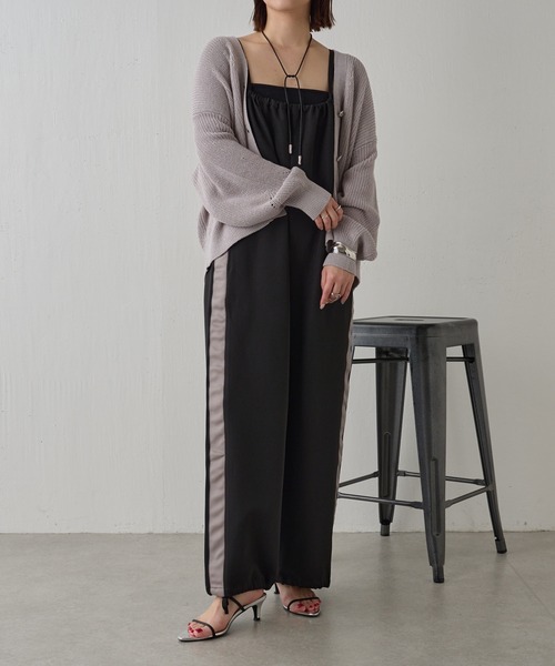 COLLAGE GALLARDAGALANTE（コラージュガリャルダガランテ）の「リネン畦カーデ（カーディガン/ボレロ・レディース・アイボリー/ライトグレー/ブラック・FREE）」の4枚目の写真