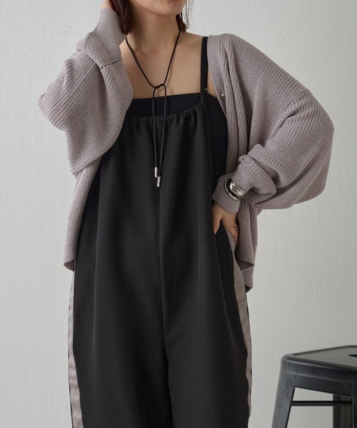 COLLAGE GALLARDAGALANTE（コラージュガリャルダガランテ）の「リネン畦カーデ（カーディガン/ボレロ・レディース・アイボリー/ライトグレー/ブラック・FREE）」の5枚目の写真