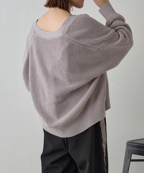 COLLAGE GALLARDAGALANTE（コラージュガリャルダガランテ）の「リネン畦カーデ（カーディガン/ボレロ・レディース・アイボリー/ライトグレー/ブラック・FREE）」の7枚目の写真