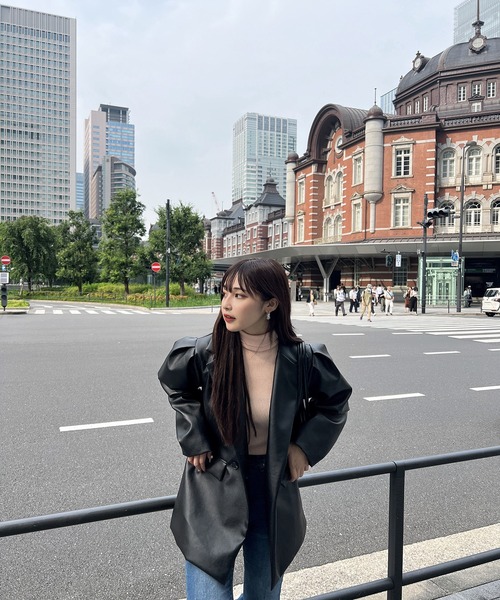 RiLi（リリ）の「袖ボタンタートルネックリブニット【RL】（ニット/セーター・レディース・オートミール/ピンク/ライトブルー・FREE）」の18枚目の写真