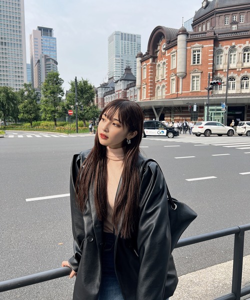 RiLi（リリ）の「袖ボタンタートルネックリブニット【RL】（ニット/セーター・レディース・オートミール/ピンク/ライトブルー・FREE）」の19枚目の写真