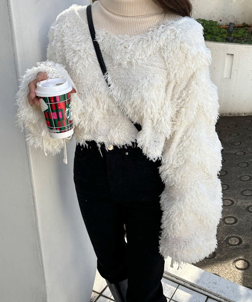 RiLi（リリ）の「袖ボタンタートルネックリブニット【RL】（ニット/セーター・レディース・オートミール/ピンク/ライトブルー・FREE）」の10枚目の写真