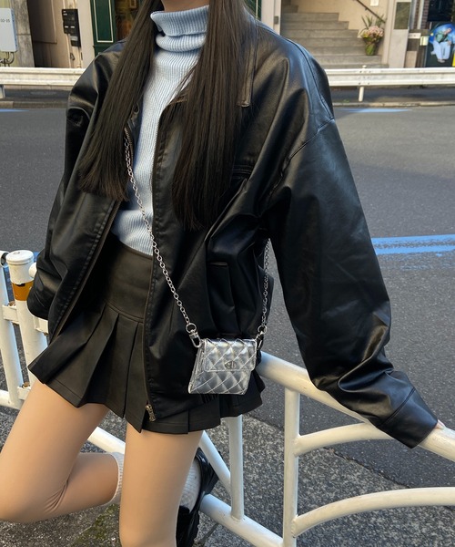 RiLi（リリ）の「袖ボタンタートルネックリブニット【RL】（ニット/セーター・レディース・オートミール/ピンク/ライトブルー・FREE）」の12枚目の写真