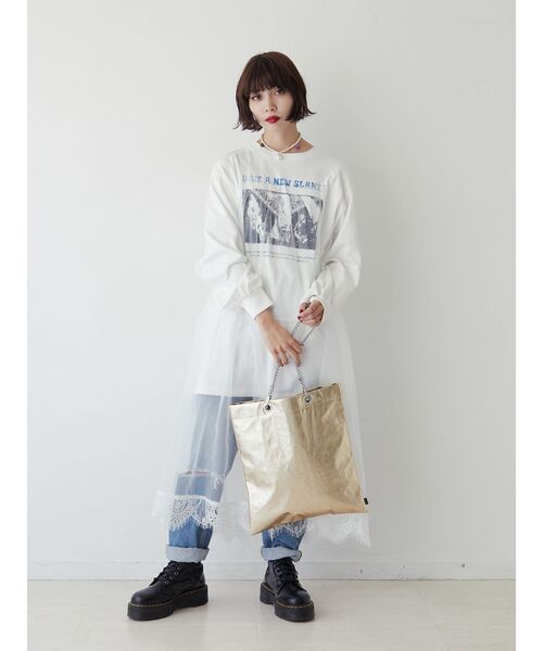 jouetie(ジュエティ)の「jouetieメタリックトートバッグ(トートバッグ・レディース・ゴールド/ブルー/ピンク/シルバー/グレー/パープル・FREE)」の20枚目の写真