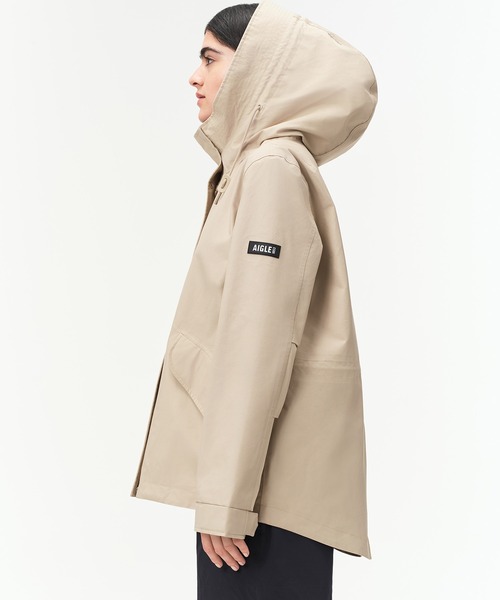 AIGLE(エーグル)の「透湿防水 フィッシュテールフーデッドジャケット / マウンテンパーカー(マウンテンパーカー・レディース・レッド系その他/ホワイト/モスグリーン/ネイビー/ライトブラウン/レッド/ベージュ/ブラウン・36/34/38/40/35)」の18枚目の写真