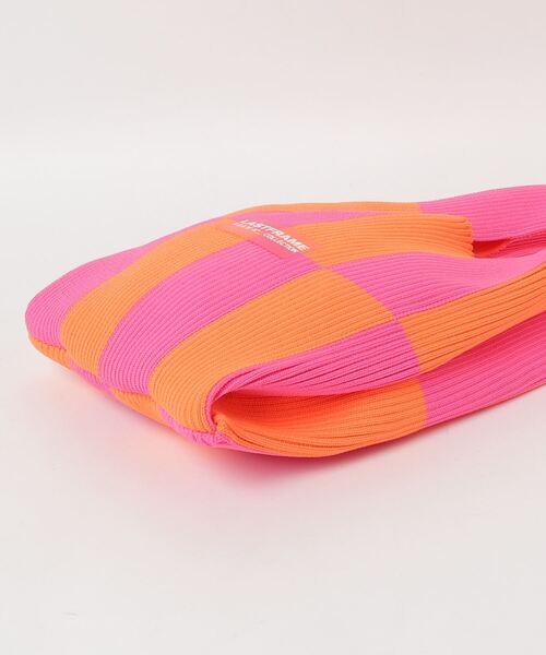 LASTFRAME（ラストフレーム）の「LASTFRAME/ラストフレーム/MACRO ICHIMATSU MARKET BAG SMALL（トートバッグ・レディース・オレンジ/モスグリーン・F）」の4枚目の写真