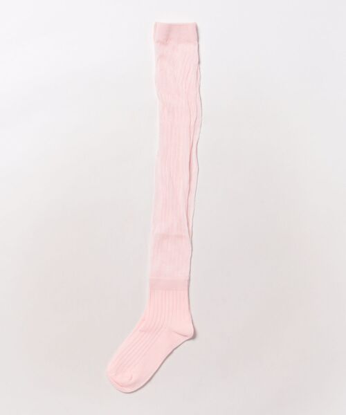 HALEY PESCA（ヘーリーペスカ）の「HALEY PESCA/シースルー　ルーズハイソックス（ソックス/靴下・レディース・ダークグレー/グレー/ブラック/ホワイト/ピンク・FREE）」の5枚目の写真