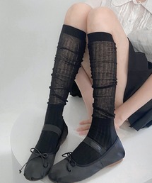HALEY PESCA（ヘーリーペスカ）の「HALEY PESCA/シースルー　ルーズハイソックス（ソックス/靴下・レディース）」