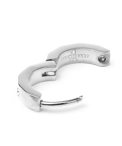 【限定展開】LH-1 カッティングフープピアス/ダイヤモンド/サージカルステンレス316L（金属アレルギー対応）（ピアス（片耳用））｜LION HEART（ライオンハート）