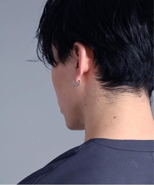 【限定展開】LH-1 カッティングフープピアス/ダイヤモンド/サージカルステンレス316L（金属アレルギー対応）（ピアス（片耳用））｜LION HEART（ライオンハート）