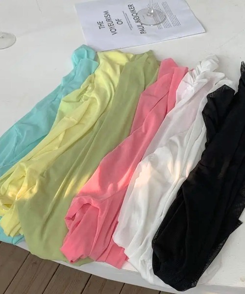 sevens（セブンズ）の「【sevens】ハイネックレイヤードトップス（Tシャツ/カットソー・レディース・サックスブルー/イエロー/グリーン/ピンク/ホワイト/ブラック/ブルー/オレンジ・FREE）」の16枚目の写真