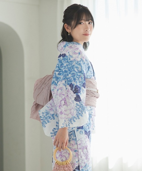 CELEN（セレン）の「【1人で着られる浴衣4点セット】浴衣・兵児帯・腰紐2本《粋な涼風浴衣》（浴衣・レディース・その他5/その他4/その他7/その他6/その他1/その他2/その他3/その他12/その他14/その他8/その他10/その他11/ブルー系/パープル系/ホワイト系2/ホワイト系1・FREE）」の3枚目の写真