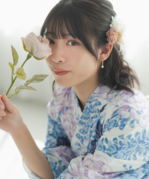 CELEN（セレン）の「【1人で着られる浴衣4点セット】浴衣・兵児帯・腰紐2本《粋な涼風浴衣》（浴衣・レディース・その他5/その他4/その他7/その他6/その他1/その他2/その他3/その他12/その他14/その他8/その他10/その他11/ブルー系/パープル系/ホワイト系2/ホワイト系1・FREE）」の18枚目の写真