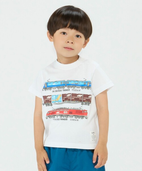 ブリップフェスグッズ、ナノループTシャツセット！レア！ セール】SHIPS Colors: JR貨物列車プリント TEE(80~130cm)◇（T