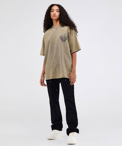オーバーサイズ バックプリントグラフィックロゴTシャツ（T