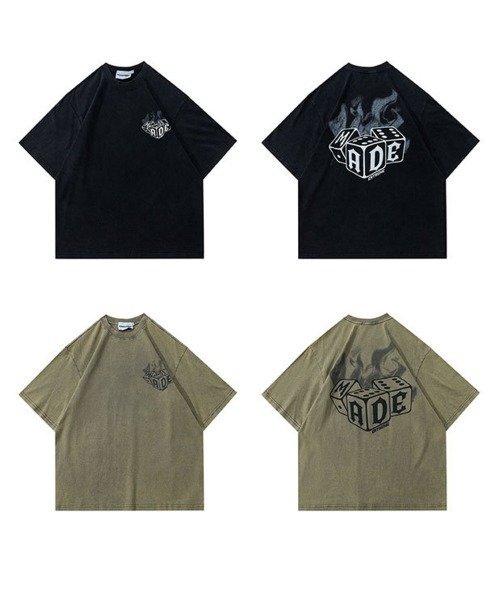 オーバーサイズ バックプリントグラフィックロゴTシャツ（T